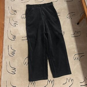 Black Gray Corduroy Pants by Uniqlo